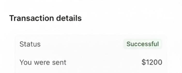 $1200 dollar payment