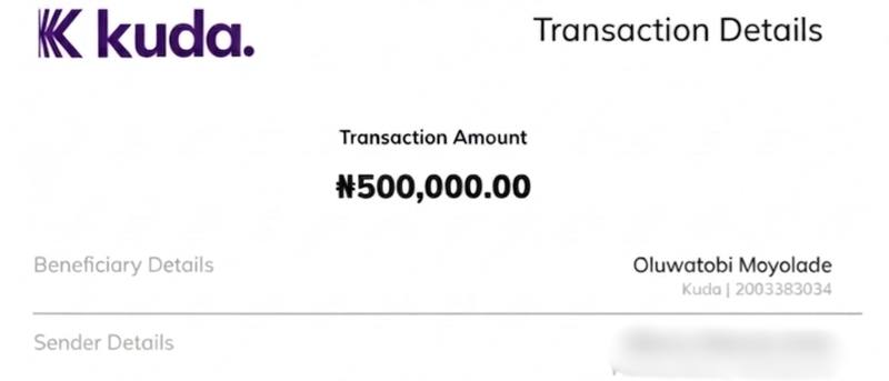 ₦500k client payment