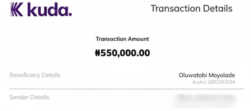 ₦550k client payment